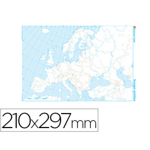 Mapa mudo b/n din a4 europa...
