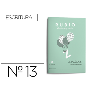 Cuaderno rubio caligrafia...