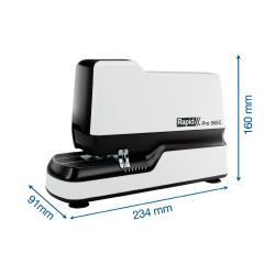 Grapadora rapid pro 90ec electrica blanco capacidad 50 hojas usa grapas n 66 y n 44