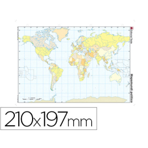 Mapa mudo color din a4...