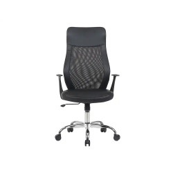 Silla q-connect direccion bergamo malla/similpiel alt max 1210mm anch 520mm prof 480mm ruedas premium negro