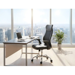 Silla q-connect direccion bergamo malla/similpiel alt max 1210mm anch 520mm prof 480mm ruedas premium negro