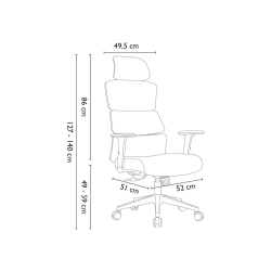 Silla q-connect direccion aurea similpiel alt max 1400 mm anc 520 mm prof 510 mm ruedas premium negro
