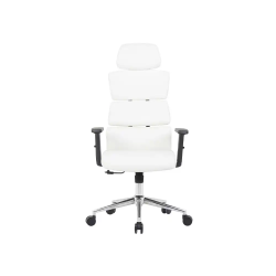 Silla q-connect direccion aurea similpiel alt max 1400 mm anc 520 mm prof 510 mm ruedas premium blanco