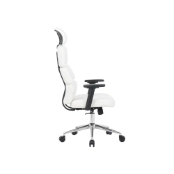 Silla q-connect direccion aurea similpiel alt max 1400 mm anc 520 mm prof 510 mm ruedas premium blanco