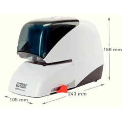 Grapadora rapid 5050e electrica blanco/negro capacidad 50 hojas usa grapas casete 5050