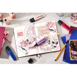 Rotulador stabilo boss fluorescente nature colors wildflower edition estuche de 4 unidades colores surtidos