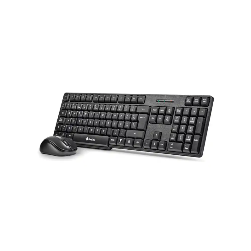Set teclado y raton ngs inalambricos 2.4ghz usb color negro