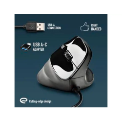 Raton ngs samsara optico 800/1600/2400/3200 dpi ergonomico y silencioso con sensor laser color negro