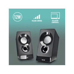 Altavoz ngs sb10 para pc 12w estereo usb entrada jack 3,5 mm color negro