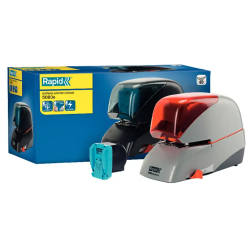 Grapadora rapid 5080e electrica blanco/negro capacidad 80 hojas usa grapas casete 5080