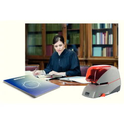 Grapadora rapid 5080e electrica blanco/negro capacidad 80 hojas usa grapas casete 5080