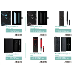 Expositor lote belius sobremesa negro 36 piezas 3 niveles mdf 600x420x750 mm