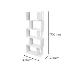 Expositor lote belius de pie blanco 50 piezas melamina 5 estantes 680x320x1700 mm