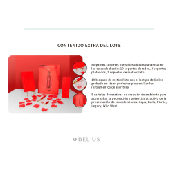 Expositor lote belius de pie blanco 50 piezas melamina 5 estantes 680x320x1700 mm