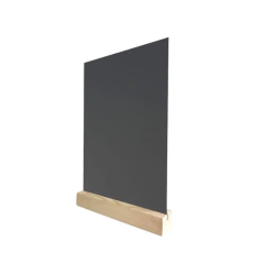 Pizarra doble cara archivo 2000 con base de madera a4 vertical metacrilato negro 100% reciclable 40x210x330 mm