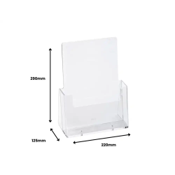 Expositor sobremesa archivo 2000 portafolletos 1 compartimento a4 vertical fondo cajetin 38 mm