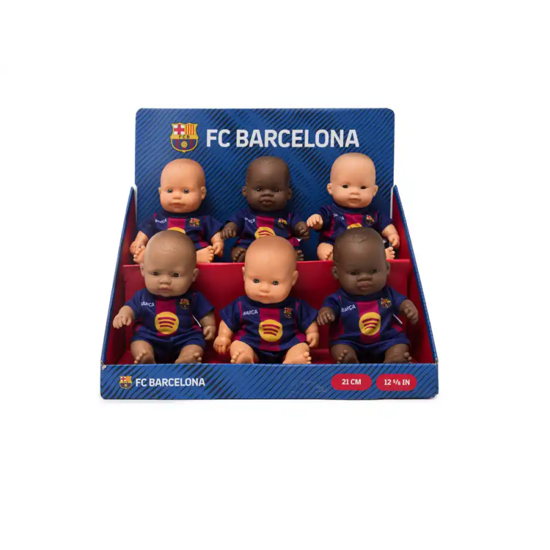 Muñeco miniland fc. barcelona expositor de 12 unidades surtidas