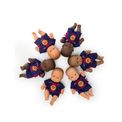 Muñeco miniland fc. barcelona expositor de 12 unidades surtidas