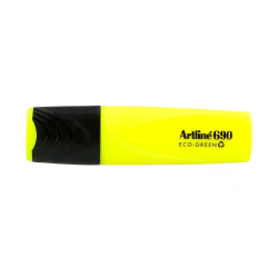 Rotulador artline fluorescente ek-690 eco green punta biselada 1-4 mm amarillo