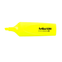 Rotulador artline fluorescente ek-690 eco green punta biselada 1-4 mm amarillo