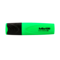 Rotulador artline fluorescente ek-690 eco green punta biselada 1-4 mm verde