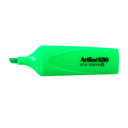 Rotulador artline fluorescente ek-690 eco green punta biselada 1-4 mm verde