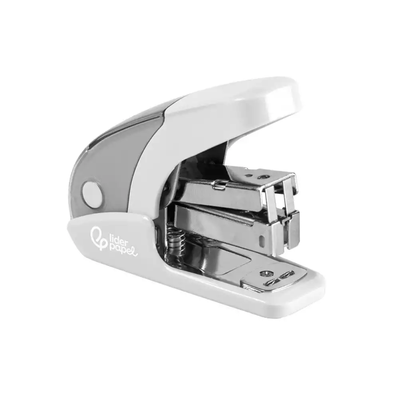 Grapadora liderpapel micro con regalo de caja de 1000 grapas 24/6 26/6 capacidad 20 hojas blanco
