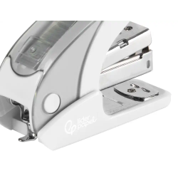 Grapadora liderpapel micro con regalo de caja de 1000 grapas 24/6 26/6 capacidad 20 hojas blanco