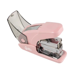 Grapadora liderpapel micro con regalo de caja de 1000 grapas 24/6 26/6 capacidad 20 hojas rosa
