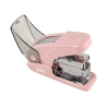 Grapadora liderpapel micro con regalo de caja de 1000 grapas 24/6 26/6 capacidad 20 hojas rosa