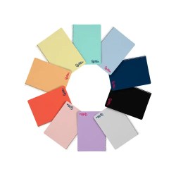 Cuaderno espiral liderpapel a5 wonder tapa plastico 80h 90gr liso colores surtidos