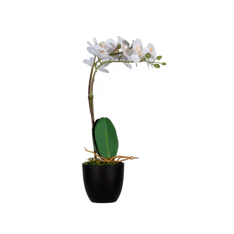 Flor artificial paperflow orquidea blanca 40 cm