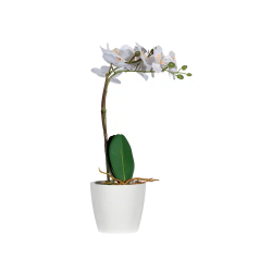 Flor artificial paperflow orquidea blanca 40 cm