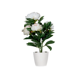 Flor artificial paperflow peonia blanca 55 cm