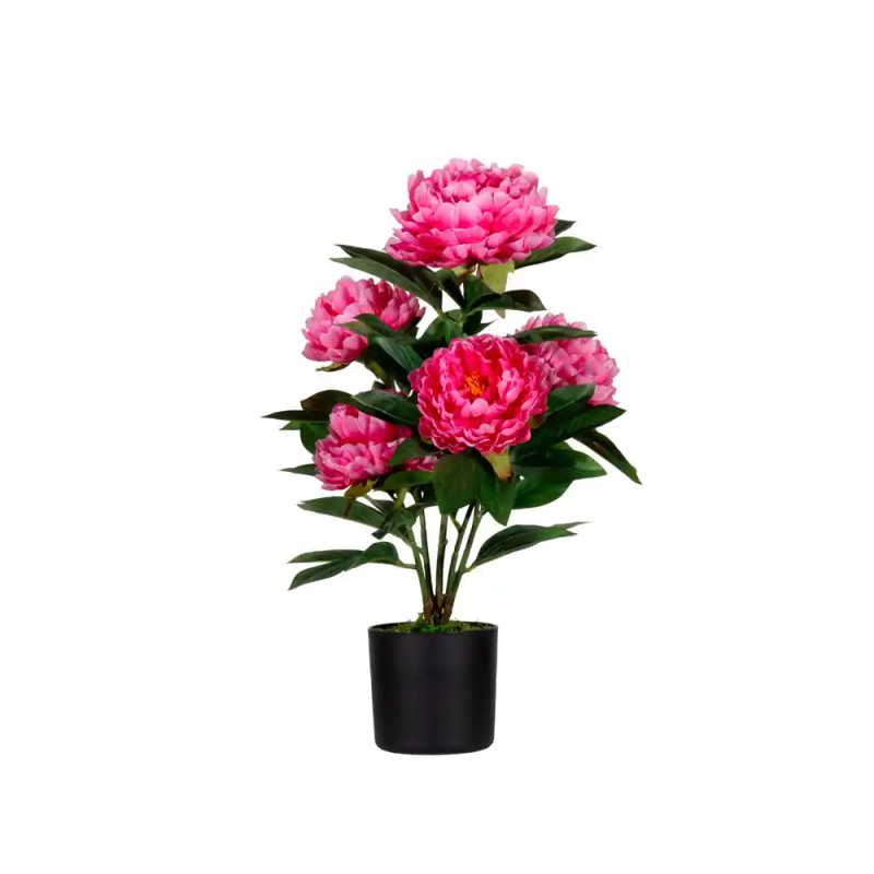 Flor artificial paperflow peonia rosa 55 cm