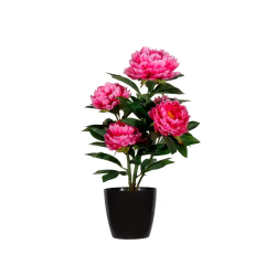Flor artificial paperflow peonia rosa 55 cm