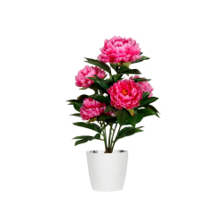Flor artificial paperflow peonia rosa 55 cm