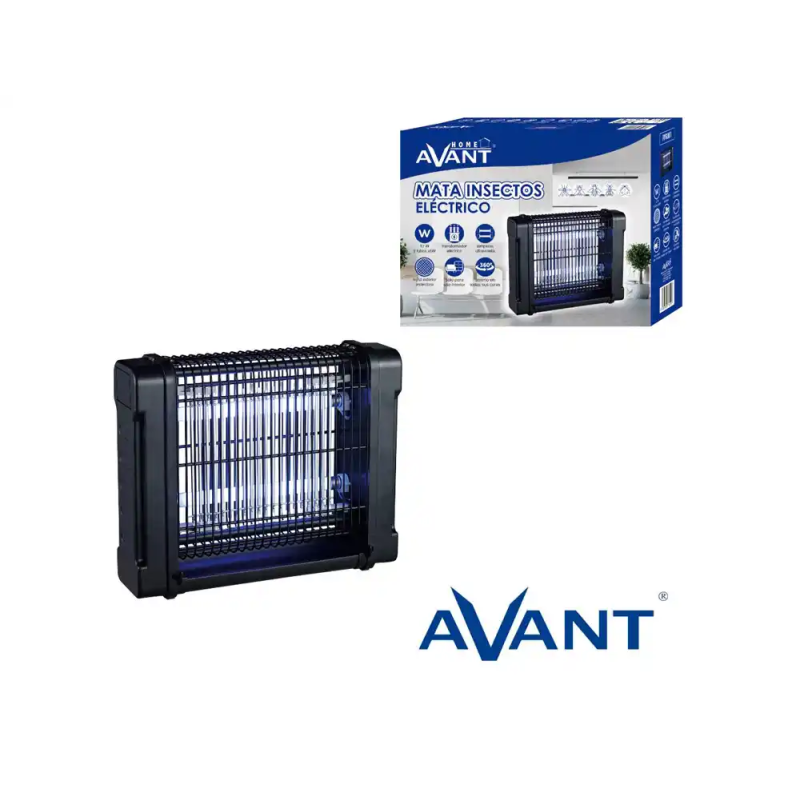 Mata insectos electrico avant 12w 2 tubos luz ultravioleta 260x90x320 mm
