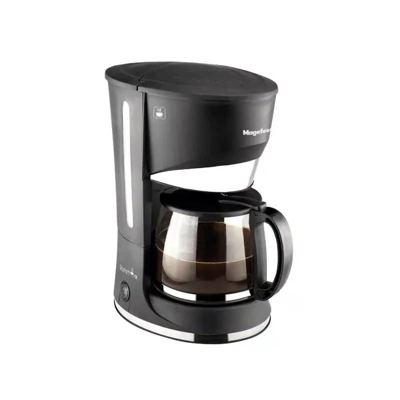 Cafetera ristretto magefesa 12 tazas con filtro extraible y placa calefactora antiadherente 800w