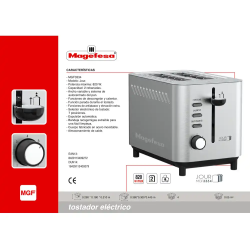 Tostador magefesa jour doble boca 820w acero inoxidable con bandeja recogemigas