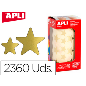 Gomets apli estrella oro...