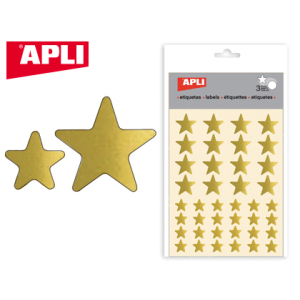 Gomets apli estrella oro...