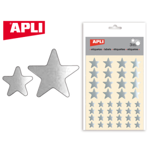 Gomets apli estrella plata...