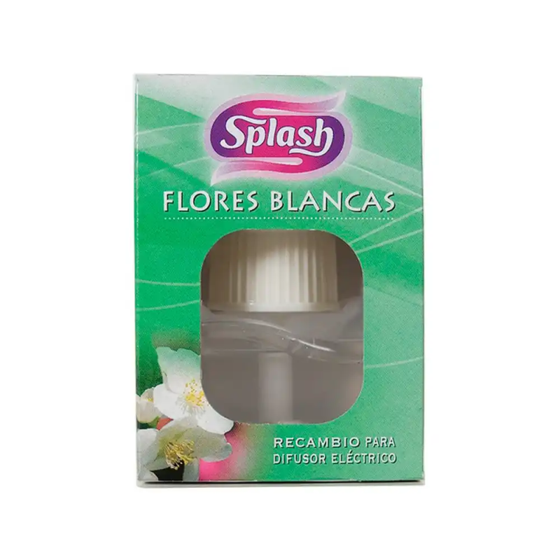 Ambientador electrico splash flores blancas recambio 25 ml