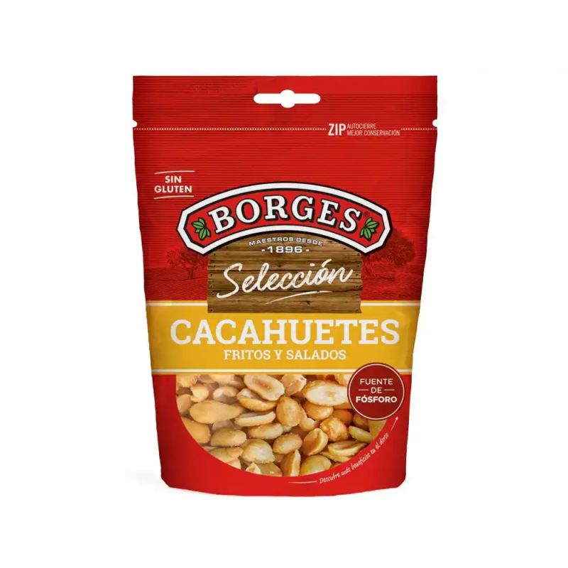 Cacahuete borges frito/salado bolsa de 100 gr