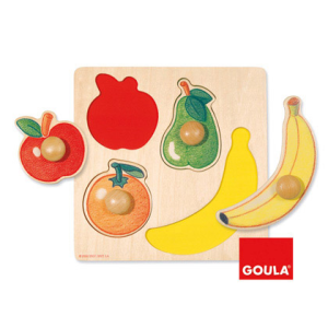 Puzle diset frutas 4 piezas