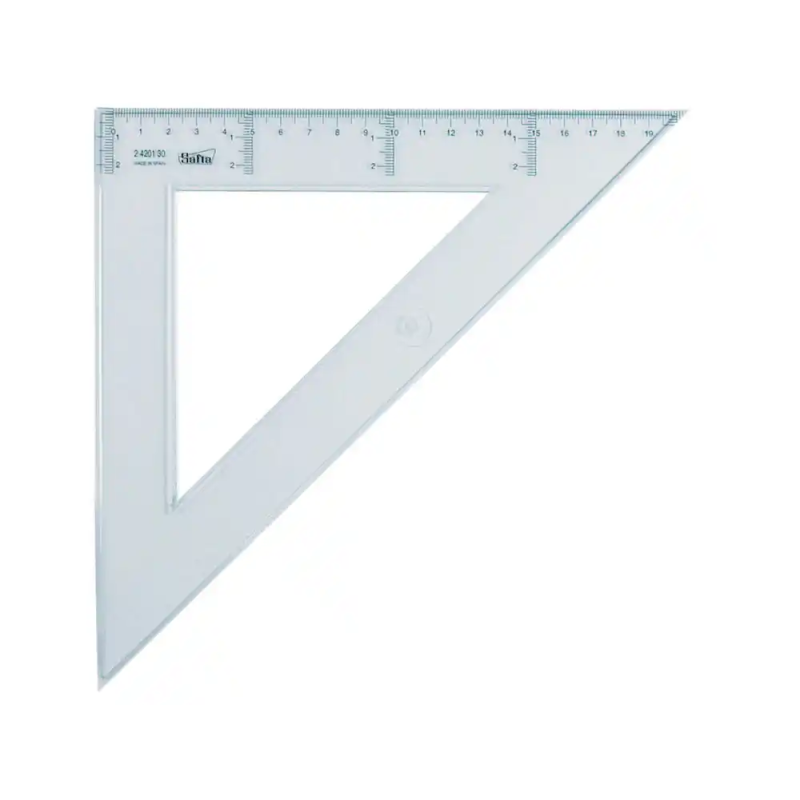 Escuadra transparente 30 cm