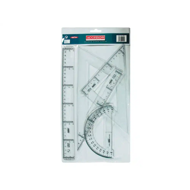 Conjunto dibujo escolar transparente