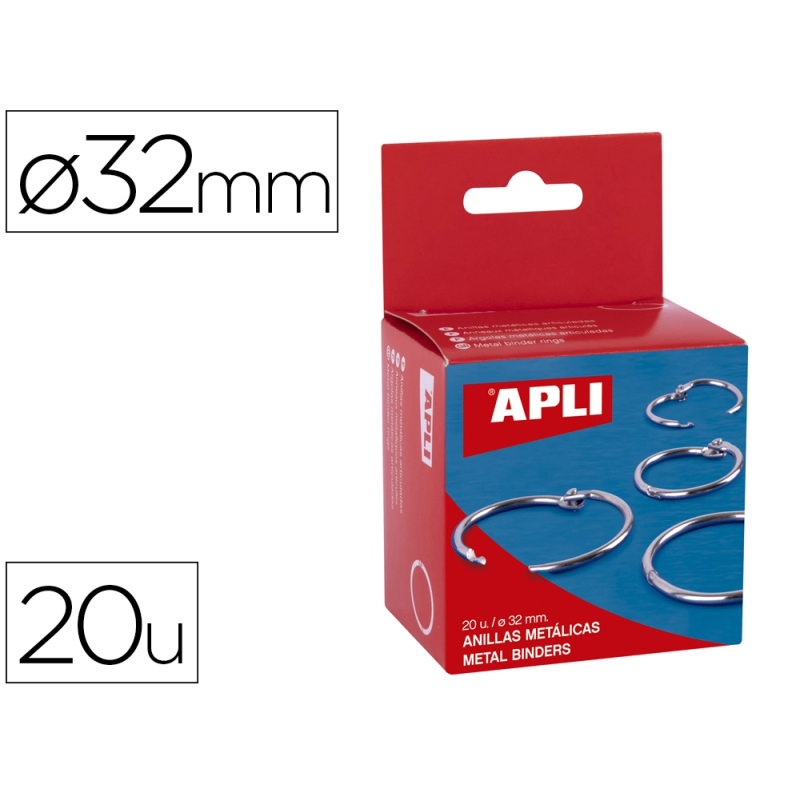 Anilla bisagra apli niquelada diametro 32 mm caja de 20 unidades